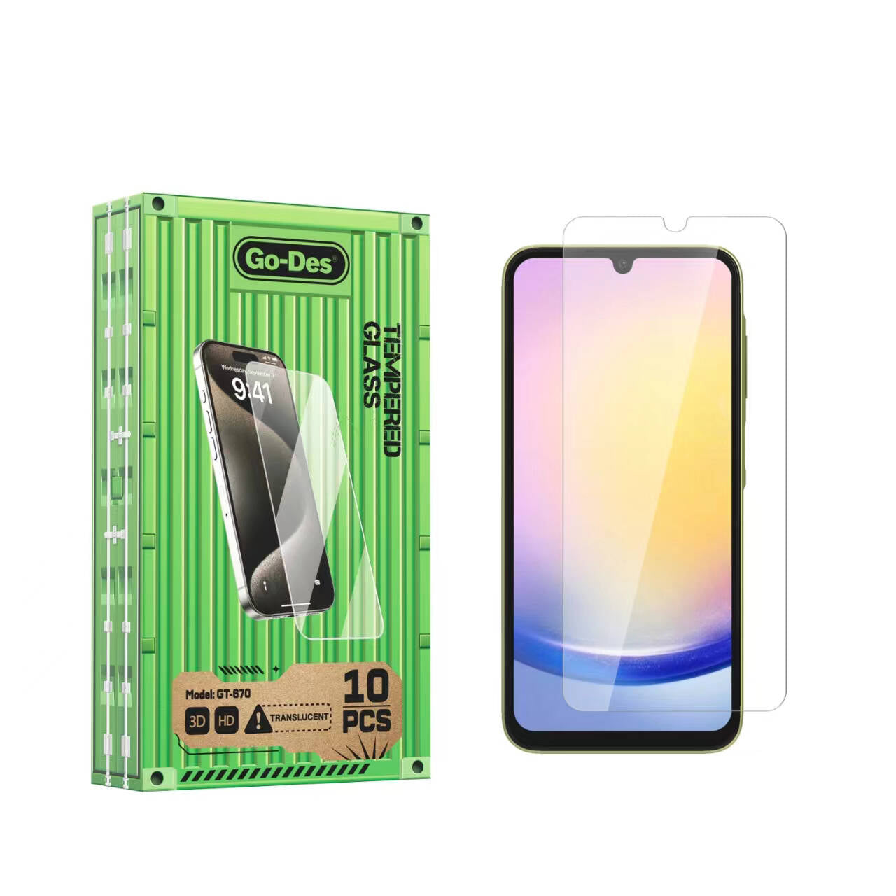 Galaxy A25 Go Des Parmak İzi Bırakmayan 9H Oleofobik Bom Glass Ekran Koruyucu - Görsel 2