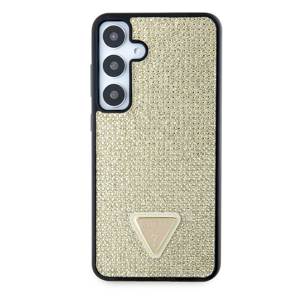 Galaxy S24 Plus Kılıf Guess Orjinal Lisanslı Taşlı Arka Yüzey Üçgen Logolu Kapak - Görsel 4