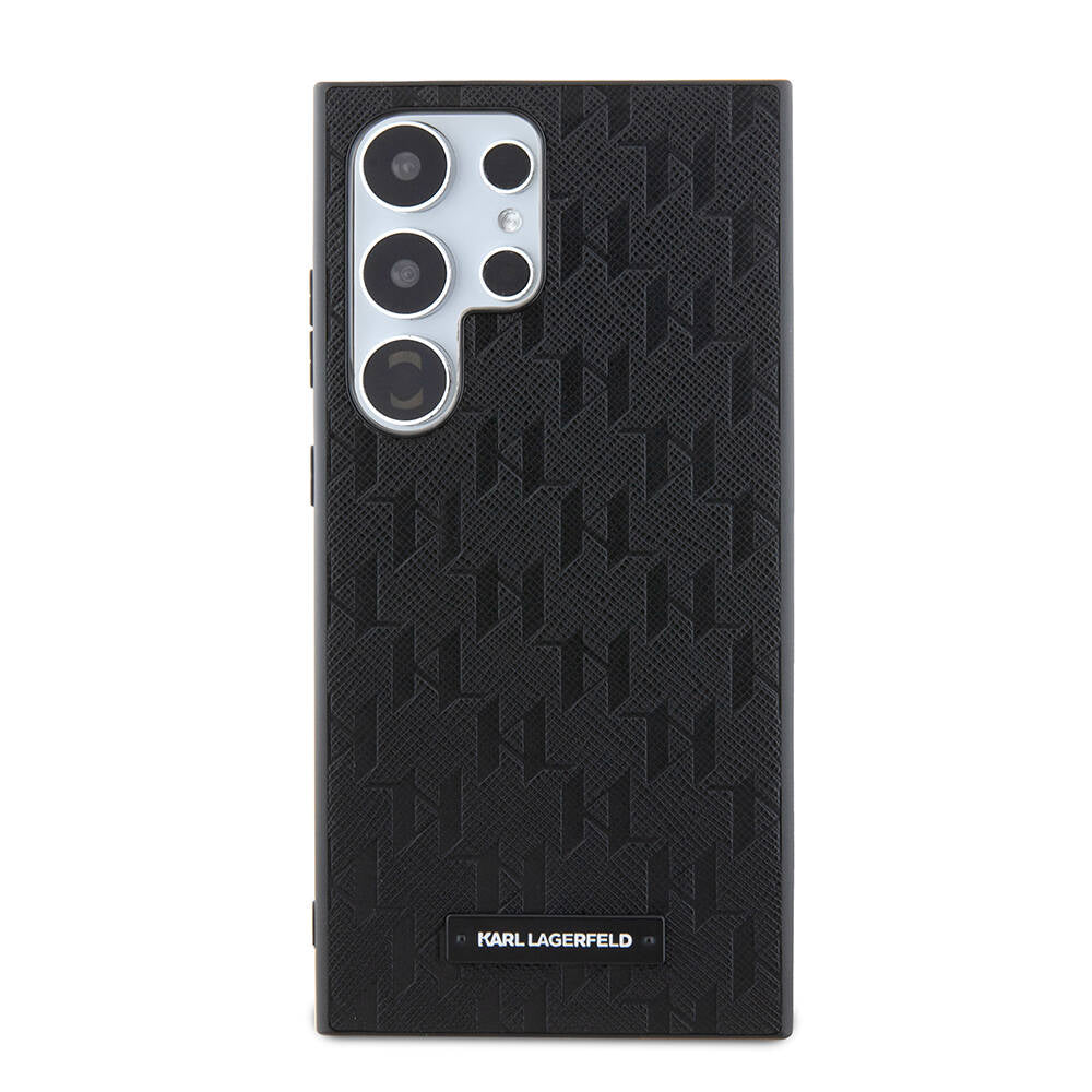 Galaxy S24 Ultra Kılıf Karl Lagerfeld Orjinal Lisanslı Saffiano Monogram Metal Logo Kapak - Görsel 3