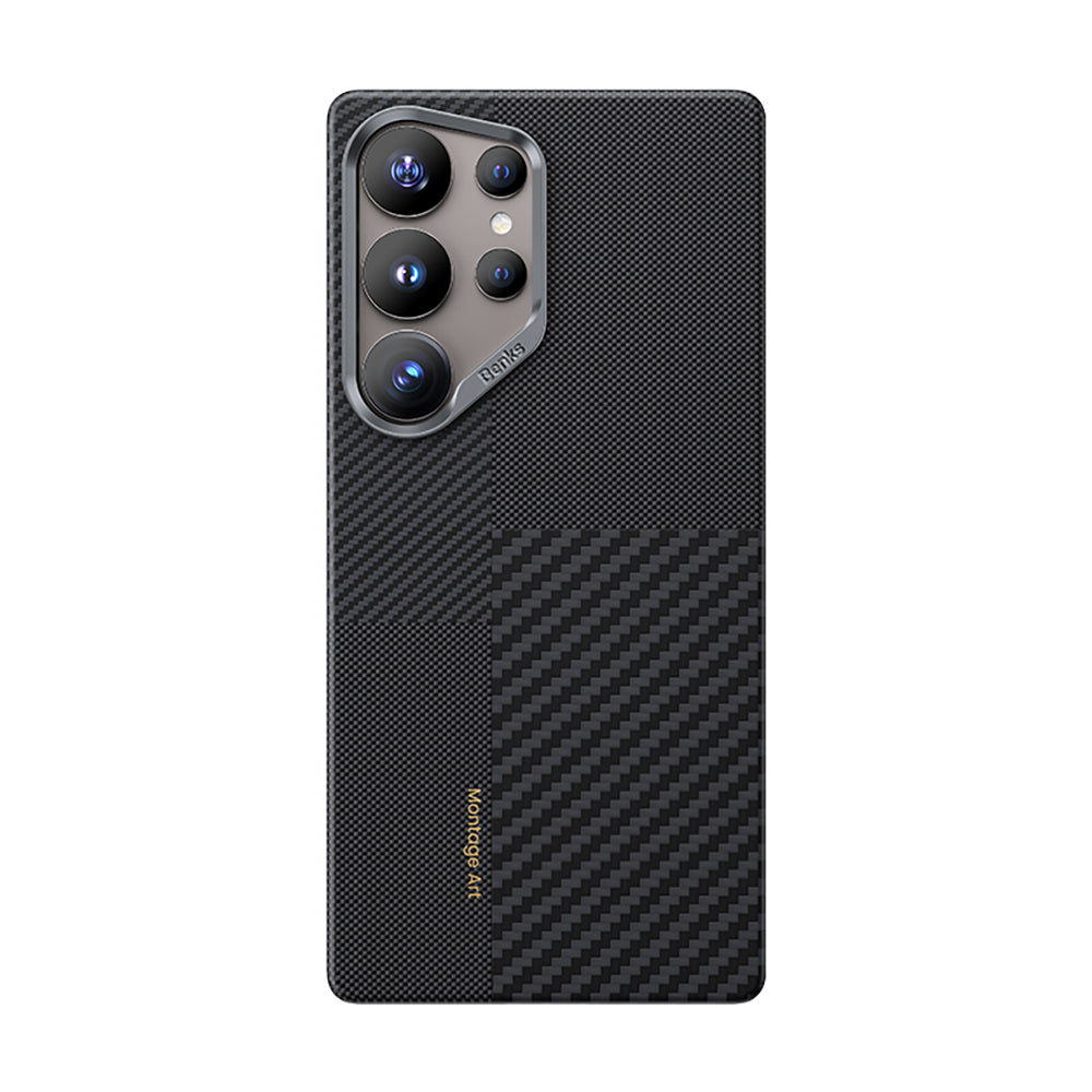 Galaxy S25 Ultra Kılıf M-safe Şarj Özellikli Karbon Fiber Benks Montage ArmorAir Kevlar Kapak - Görsel 2