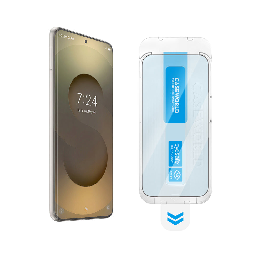 Galaxy S26 CaseWorld Applicator Serisi 2.5D Eyesafe Mavi Işık Teknolojili 0.25mm Temperli Cam Ekran Koruyucu+ Uygulama Aparatı - Görsel 4