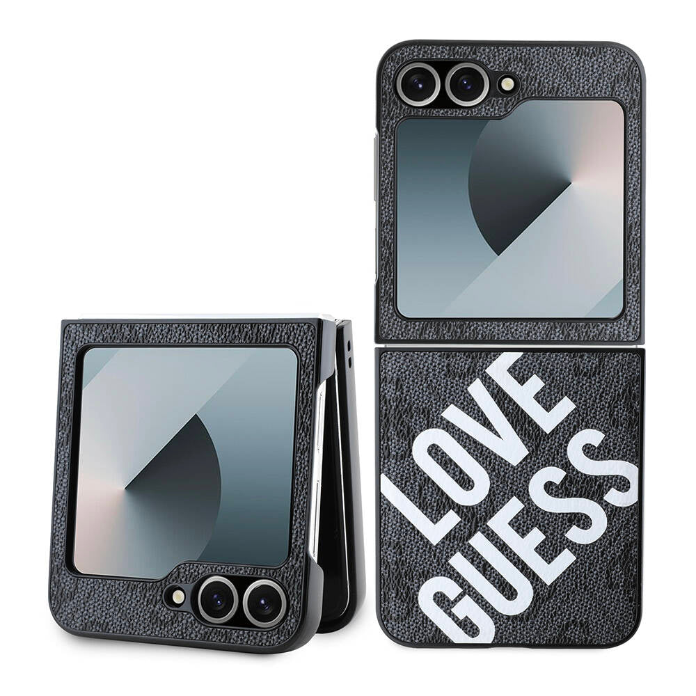 Galaxy Z Flip 6 Kılıf Guess Orjinal Lisanslı M-safe Şarj Özellikli Love Guess Printing Kapak - Görsel 2
