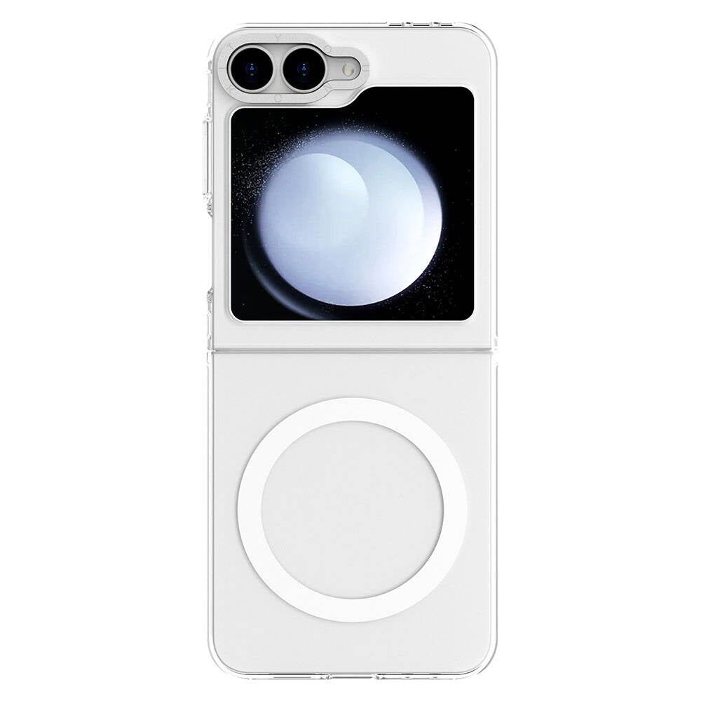 Galaxy Z Flip 6 Kılıf M-safe Şarj Özellikli Şeffaf Youngkit Crystal Shield Serisi Kapak - Görsel 2