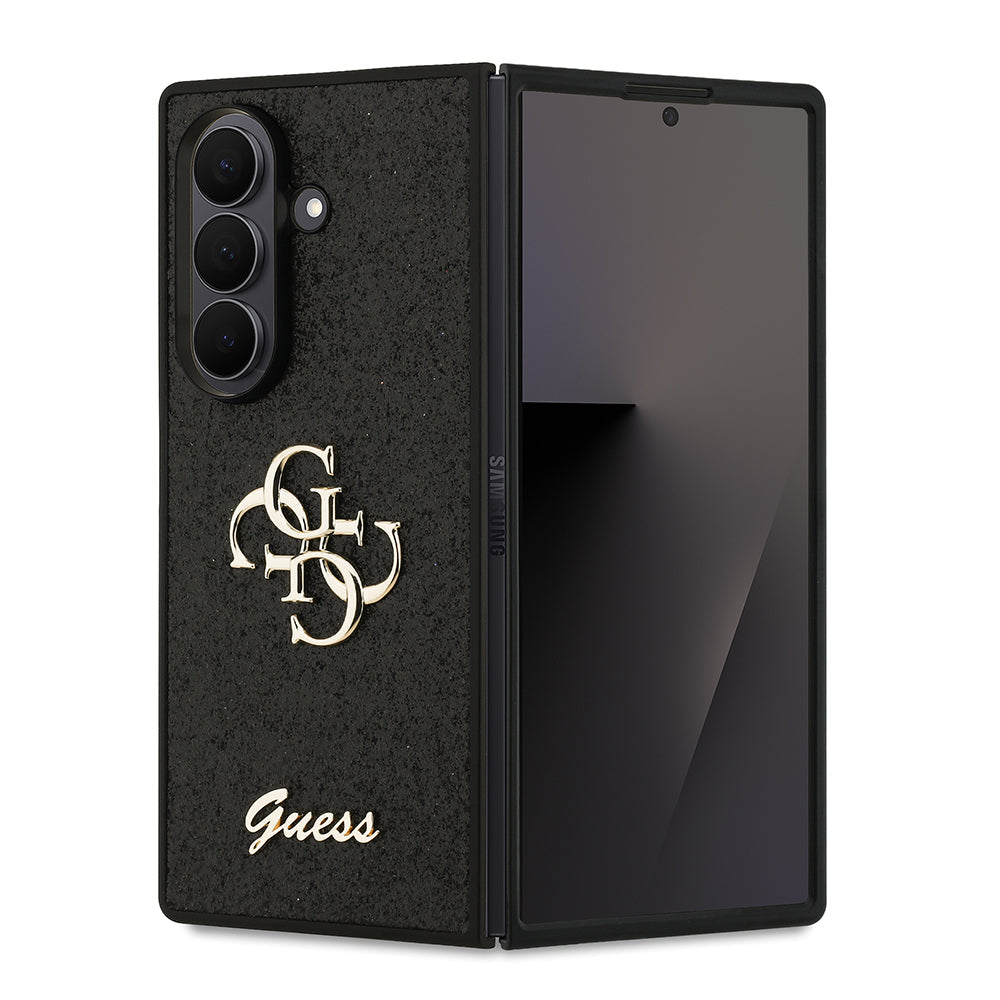 Galaxy Z Fold 7 Kılıf Guess Orjinal Lisanslı 4G Büyük Metal Logolu Glitter Kapak - Görsel 2