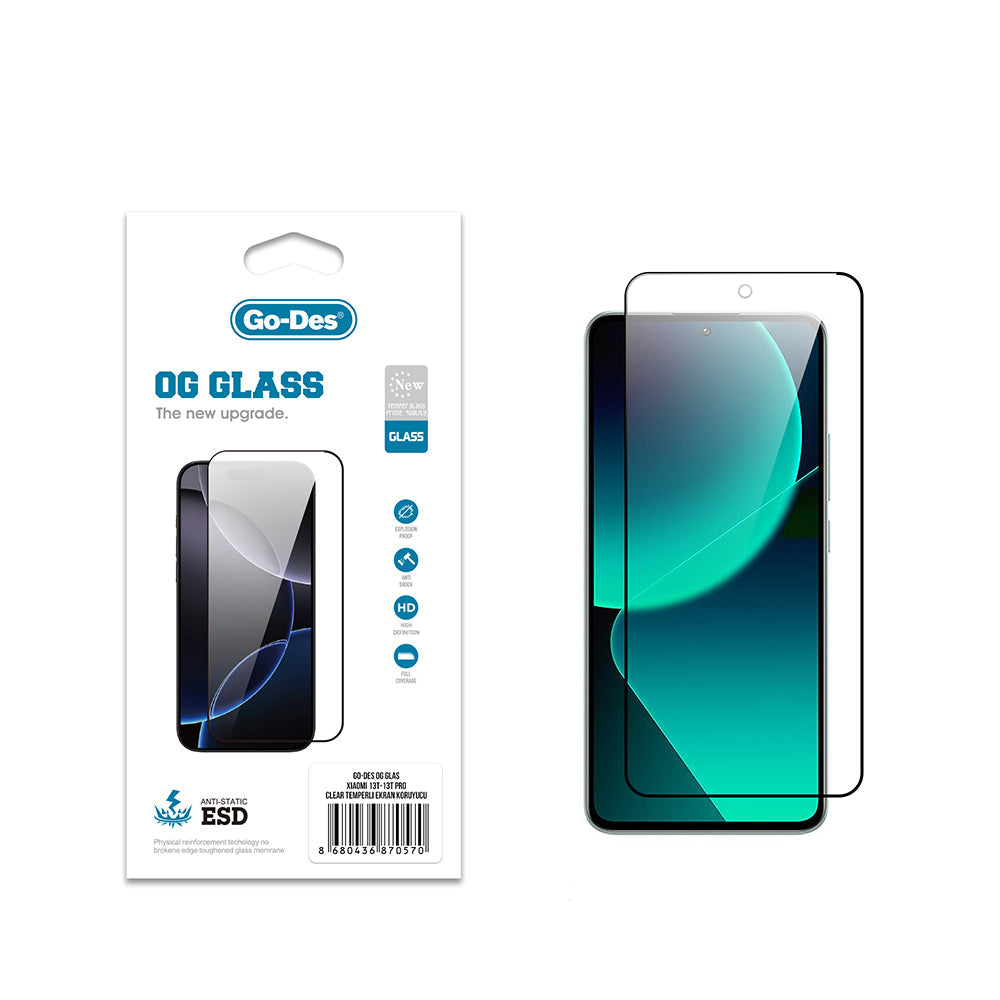 Xiaomi Mi 13T Pro Go Des OG Glass Antistatik Temperli Cam Ekran Koruyucu - Görsel 2