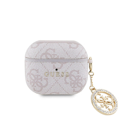Apple Airpods 3. Nesil Kılıf Guess Orjinal Lisanslı 4G Desenli Taşlı 4G Süs Zincirli Kapak - Görsel 2