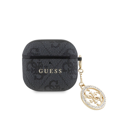 Apple Airpods 4 Kılıf Guess Orjinal Lisanslı 4G Desenli Taşlı 4G Süs Zincirli Kapak - Görsel 3