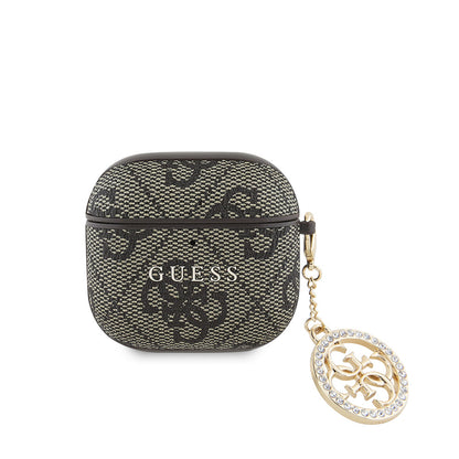Apple Airpods 4 Kılıf Guess Orjinal Lisanslı 4G Desenli Taşlı 4G Süs Zincirli Kapak - Görsel 4