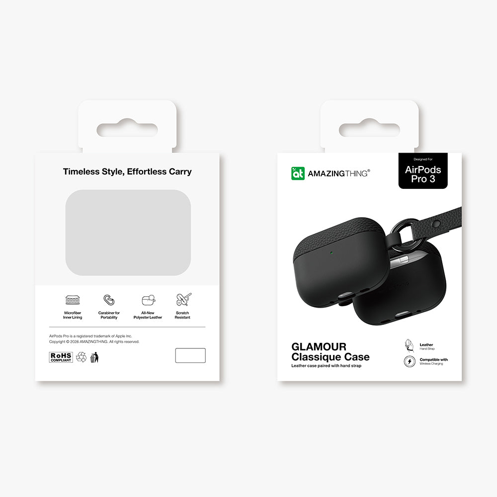 Apple AirPods Pro 3 Amazingthing Glamour Classique Serisi Deri Tasarımlı Kapak - Görsel 26
