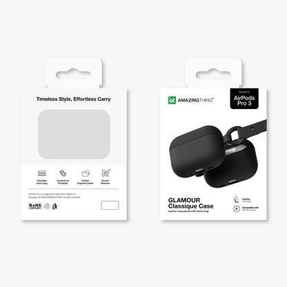 Apple AirPods Pro 3 Amazingthing Glamour Classique Serisi Deri Tasarımlı Kapak - Görsel 26