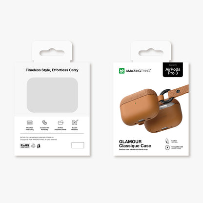 Apple AirPods Pro 3 Amazingthing Glamour Classique Serisi Deri Tasarımlı Kapak - Görsel 27