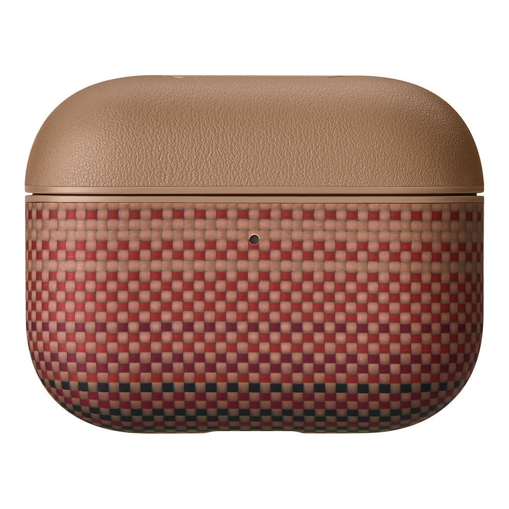 Apple Airpods Pro 3 Kılıf Aramid Fiber Pitaka Tactile Woven Sunset-Moonrise Serisi Kapak - Görsel 3