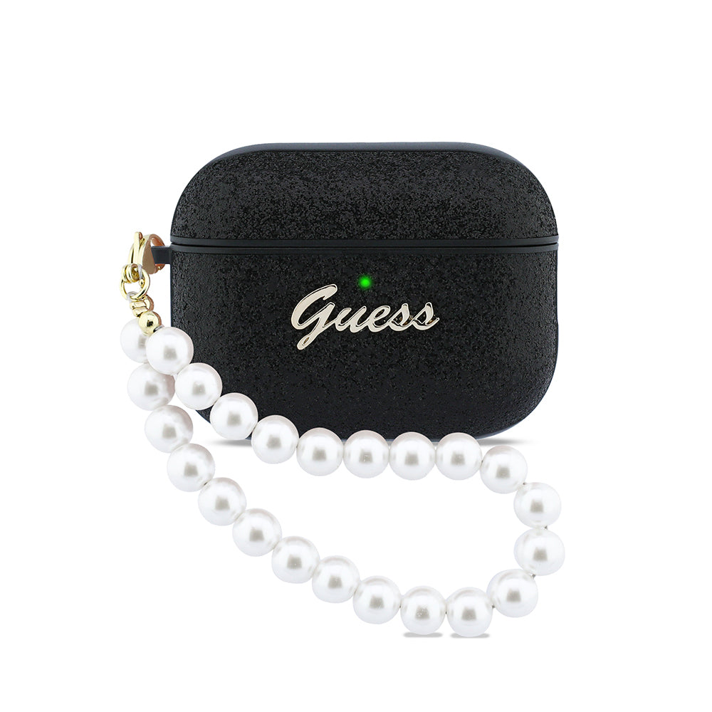 Apple Airpods Pro 3 Kılıf Guess Glitter İnci Bilek Askılı Kapak - Görsel 5