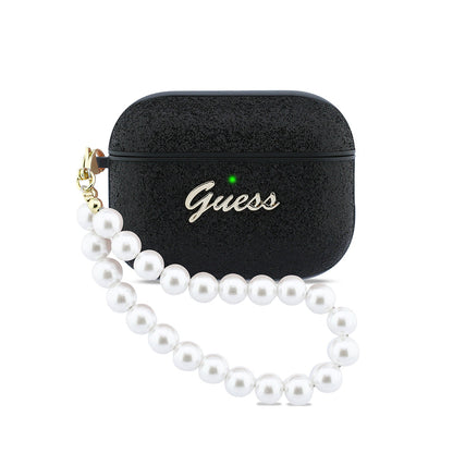 Apple Airpods Pro 3 Kılıf Guess Glitter İnci Bilek Askılı Kapak - Görsel 5
