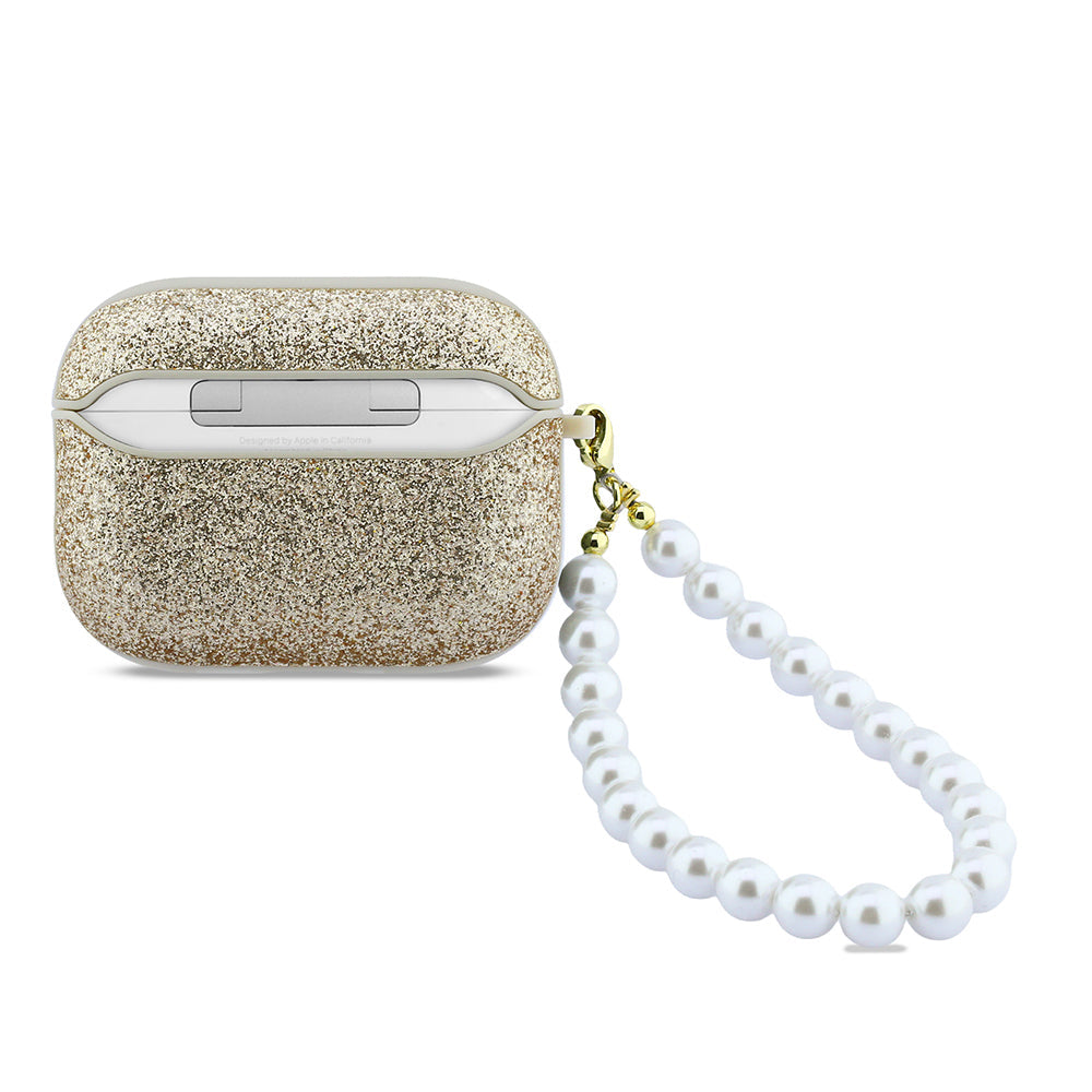 Apple Airpods Pro 3 Kılıf Guess Glitter İnci Bilek Askılı Kapak - Görsel 2