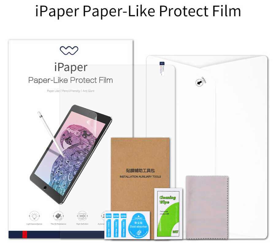 Apple iPad 10.2 2021 (9.Nesil) Kağıt Hisli Wiwu iPaper Like Tablet Ekran Koruyucu