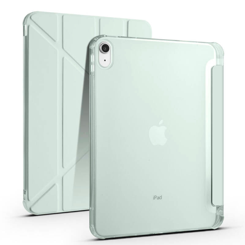 Apple iPad 10.9 2022 (10th Generation) Case Zore Tri Folding Stand Case with Pen Compartment