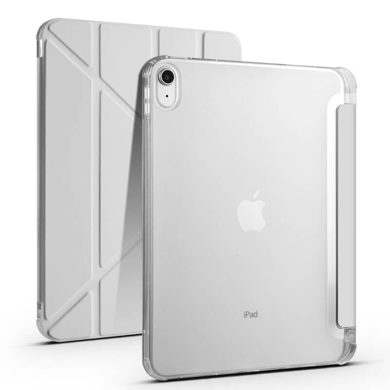 Apple iPad 10.9 2022 (10th Generation) Case Zore Tri Folding Stand Case with Pen Compartment