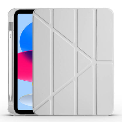 Apple iPad 10.9 2022 (10th Generation) Case Zore Tri Folding Stand Case with Pen Compartment