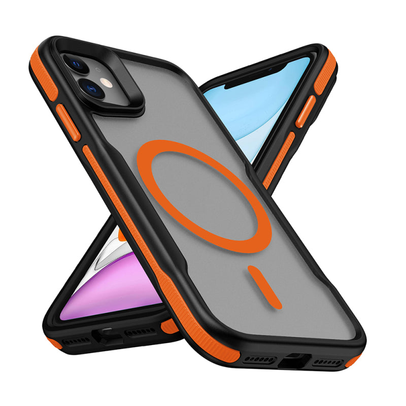 Apple iPhone 11 Case Magsafe Charging Feature Colored Edge Airbag Strip Zore Lamer Cover