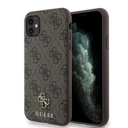 Apple iPhone 11 Kılıf Guess Orjinal Lisanslı M-safe Şarj Özellikli Small 4G Classic Kapak - Görsel 3