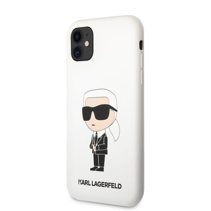 Apple iPhone 11 Kılıf Karl Lagerfeld Silikon Karl Dizayn Kapak - Görsel 3