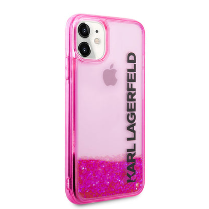 Apple iPhone 11 Kılıf Karl Lagerfeld Sıvılı Simli Elong Dizayn Kapak - Görsel 2