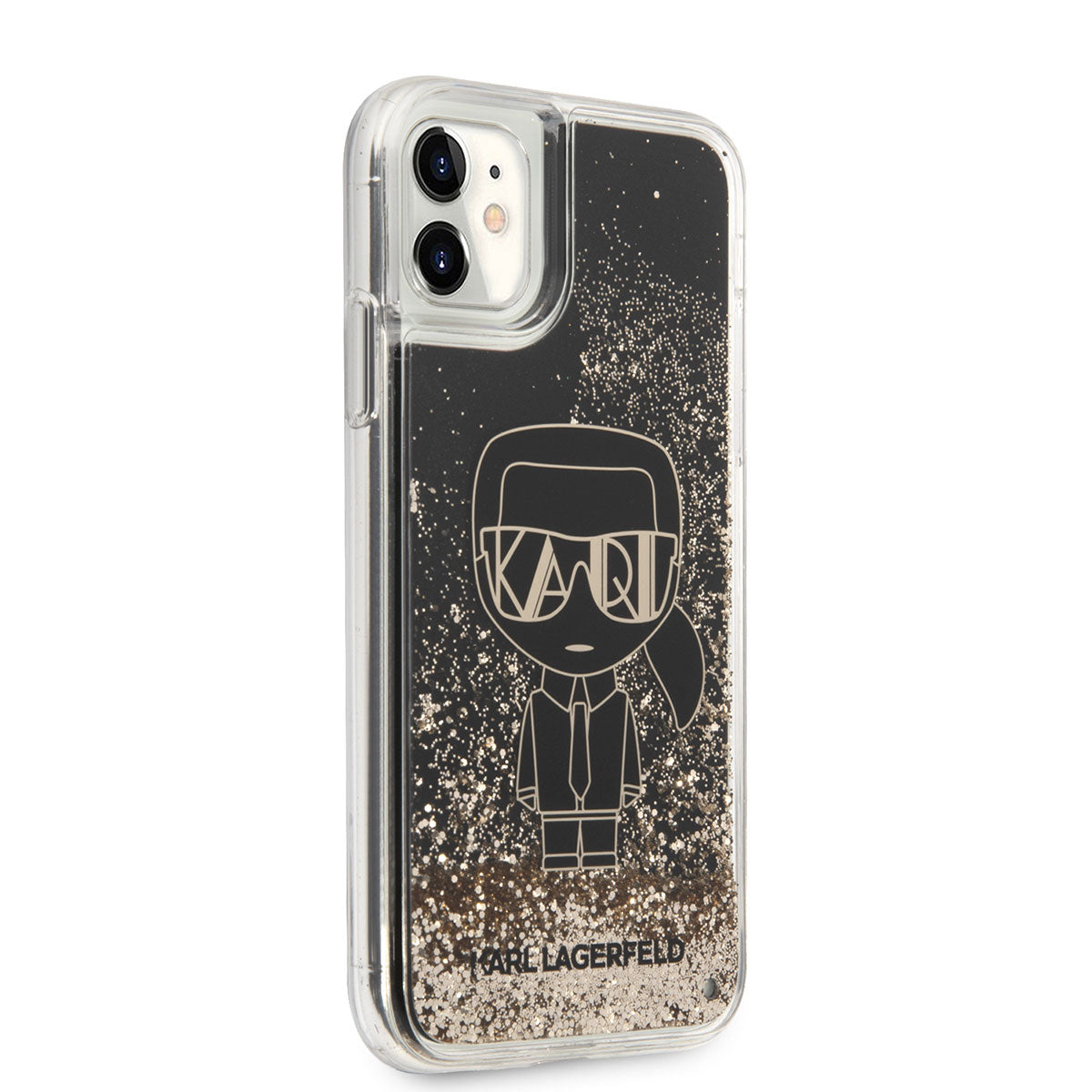 Apple iPhone 11 Kılıf Karl Lagerfeld Sıvılı Simli Gatsby Dizayn Kapak - Görsel 2