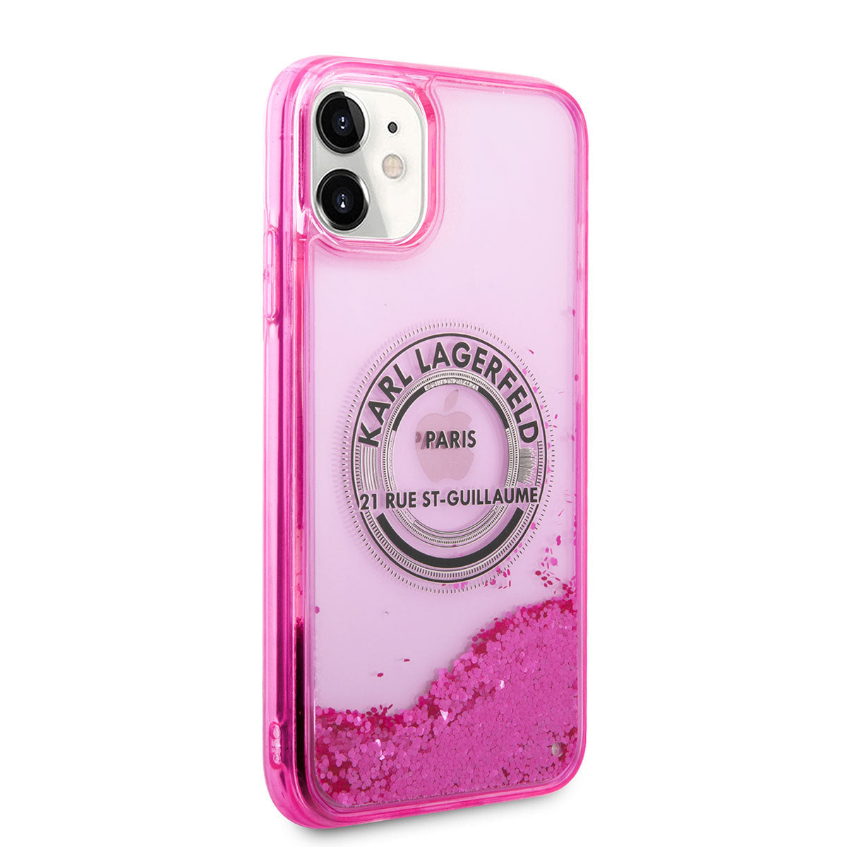 Apple iPhone 11 Kılıf Karl Lagerfeld Sıvılı Simli RSG Dizayn Kapak - Görsel 2