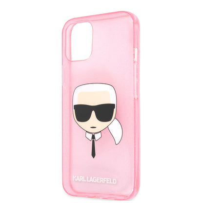Apple iPhone 11 Kılıf Karl Lagerfeld Transparan Karl Head Dizayn Kapak - Görsel 2