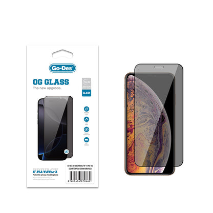 Apple iPhone 11 Pro Go Des OG Glass Privacy Antistatik Temperli Cam Ekran Koruyucu - Görsel 2