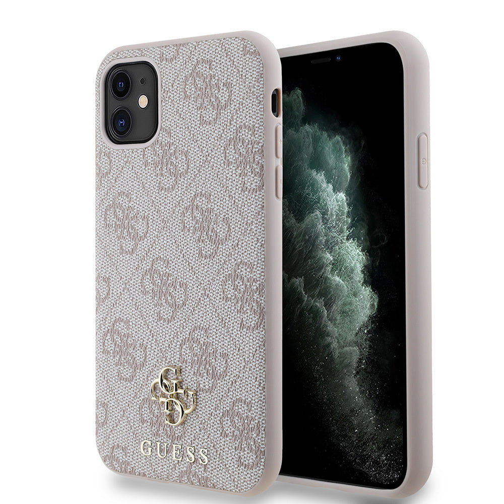 Apple iPhone 12 Kılıf Guess Orjinal Lisanslı M-safe Şarj Özellikli Small 4G Classic Kapak