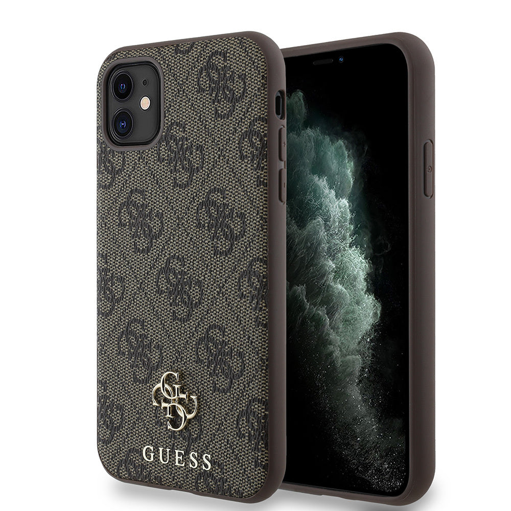 Apple iPhone 12 Kılıf Guess Orjinal Lisanslı M-safe Şarj Özellikli Small 4G Classic Kapak - Görsel 3