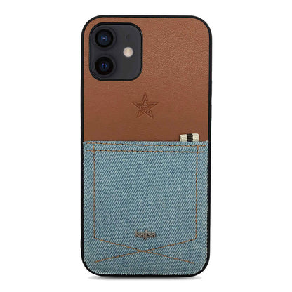 Apple iPhone 12 Kılıf Kajsa Denim Kapak - Görsel 3