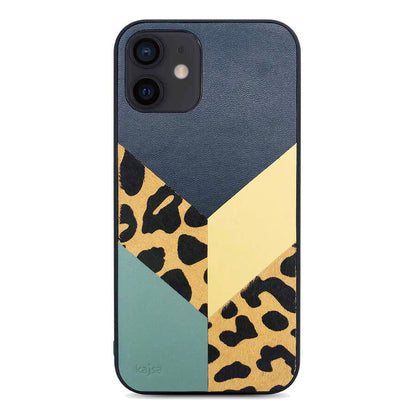 Apple iPhone 12 Kılıf Kajsa Glamorous Serisi Leopard Combo Kapak - Görsel 2