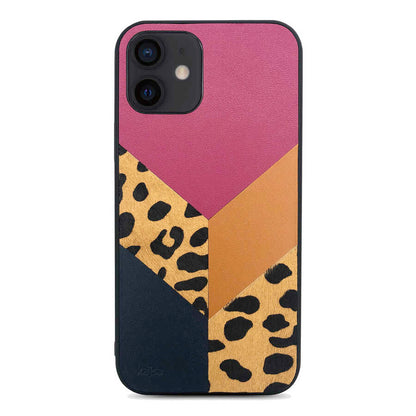 Apple iPhone 12 Kılıf Kajsa Glamorous Serisi Leopard Combo Kapak - Görsel 4