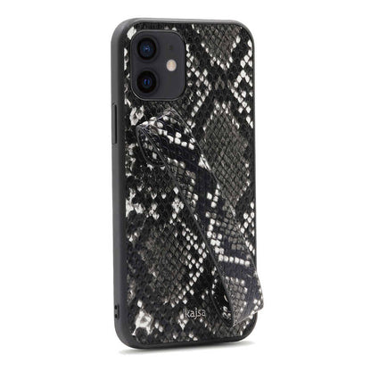 Apple iPhone 12 Kılıf Kajsa Glamorous Serisi Snake Handstrap Kapak - Görsel 4