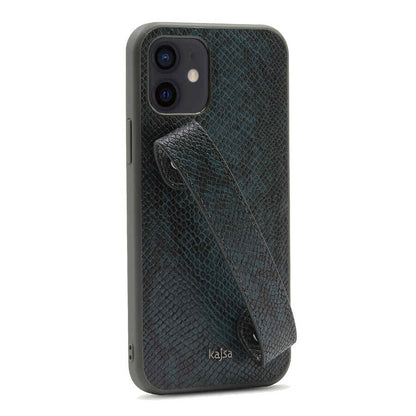Apple iPhone 12 Kılıf Kajsa Glamorous Serisi Snake Handstrap Kapak - Görsel 5