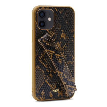 Apple iPhone 12 Kılıf Kajsa Glamorous Serisi Snake Handstrap Kapak - Görsel 7