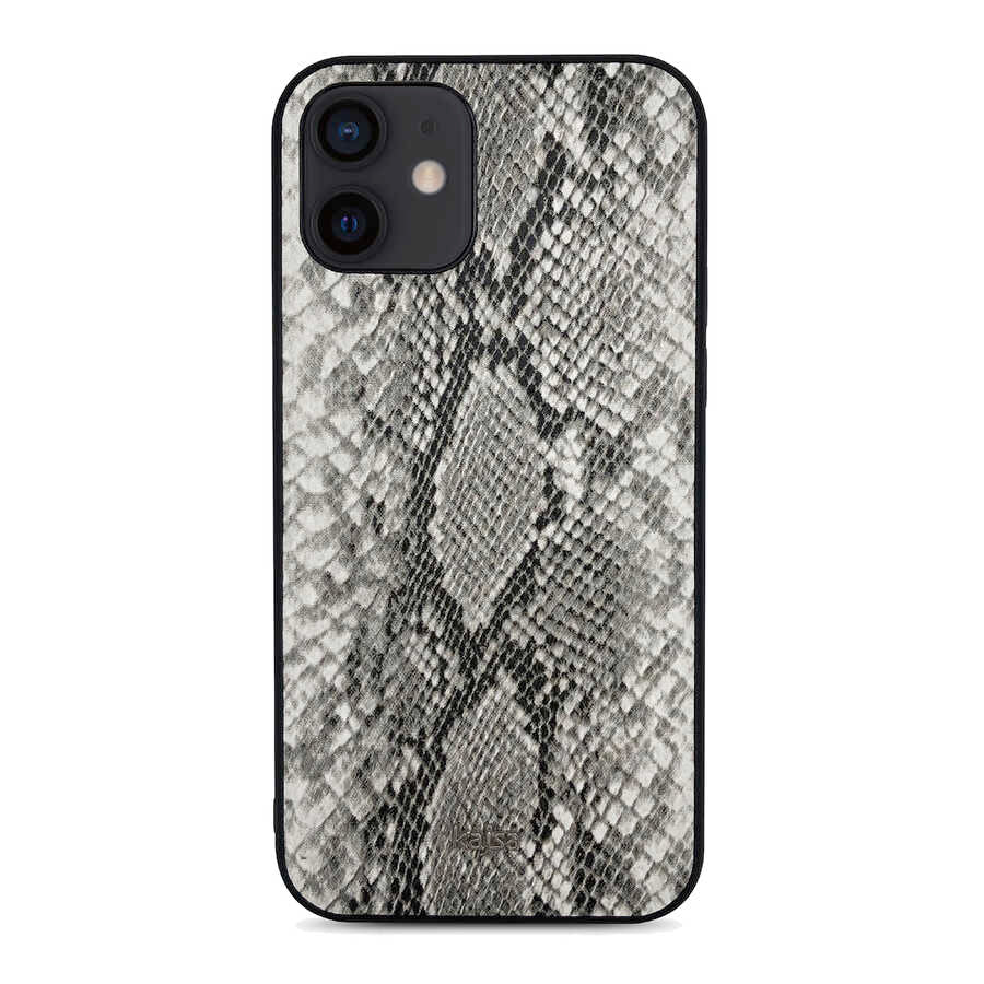 Apple iPhone 12 Kılıf Kajsa Glamorous Serisi Snake Pattern Kapak - Görsel 3