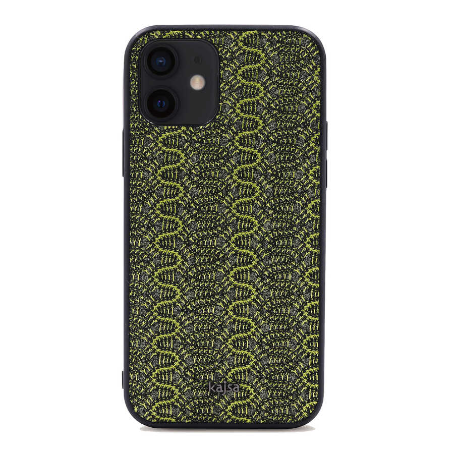 Apple iPhone 12 Kılıf Kajsa Glamorous Serisi Waterfall Pattern Kapak - Görsel 3