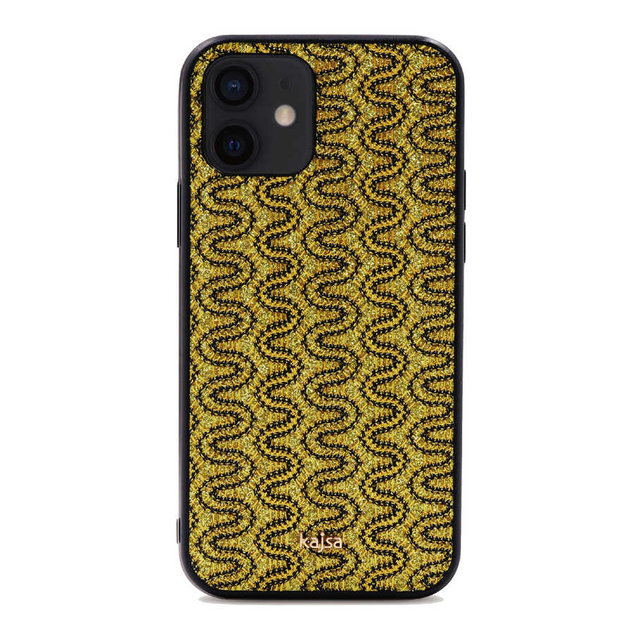 Apple iPhone 12 Kılıf Kajsa Glamorous Serisi Waterfall Pattern Kapak - Görsel 5