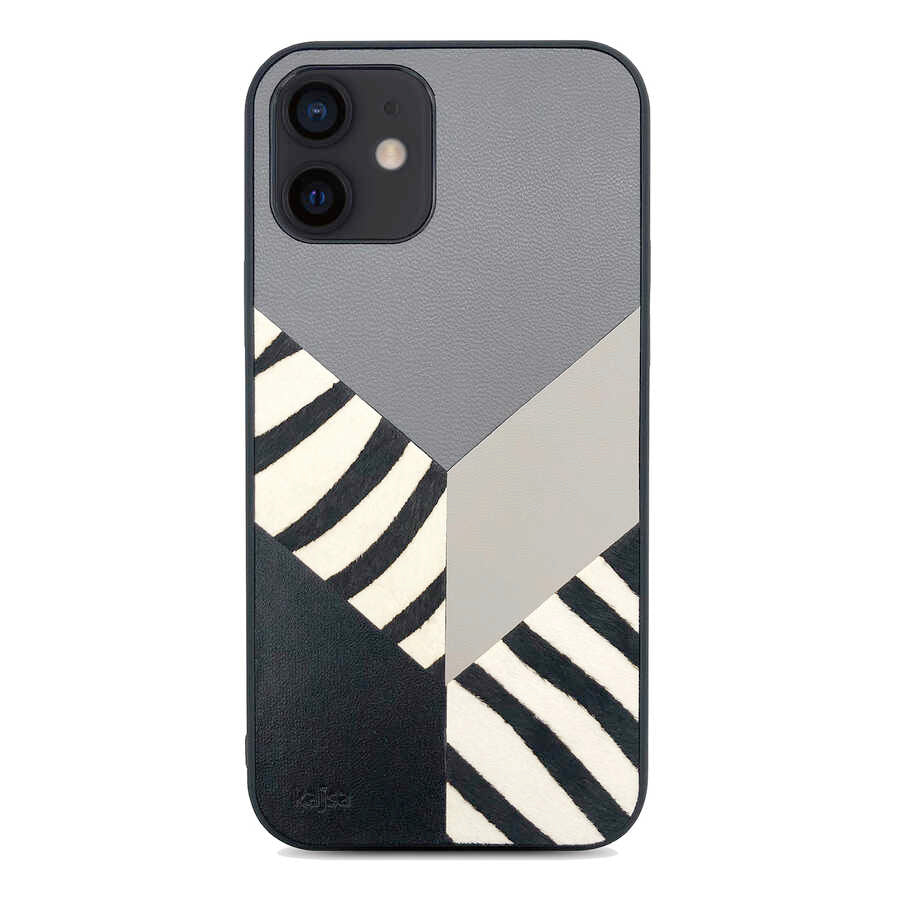 Apple iPhone 12 Kılıf Kajsa Glamorous Serisi Zebra Combo Kapak - Görsel 3