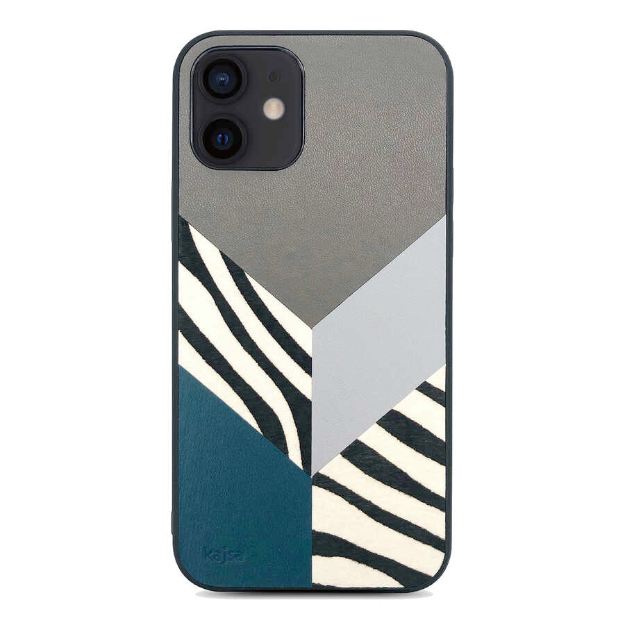 Apple iPhone 12 Kılıf Kajsa Glamorous Serisi Zebra Combo Kapak - Görsel 4