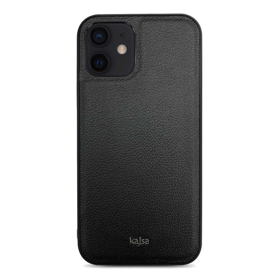 Apple iPhone 12 Kılıf Kajsa Luxe Collection Hakiki Deri Kapak - Görsel 2