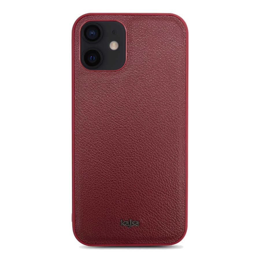 Apple iPhone 12 Kılıf Kajsa Luxe Collection Hakiki Deri Kapak - Görsel 5