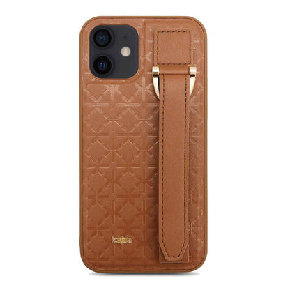Apple iPhone 12 Kılıf Kajsa Neo Clasic Serisi Mono K Strap Kapak - Görsel 2