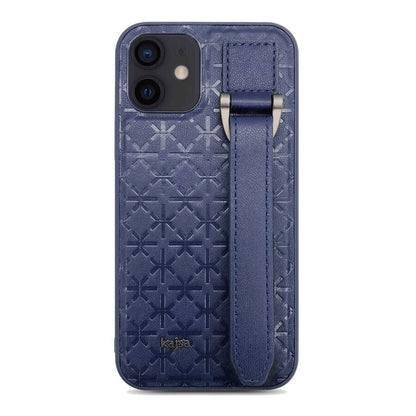 Apple iPhone 12 Kılıf Kajsa Neo Clasic Serisi Mono K Strap Kapak - Görsel 4