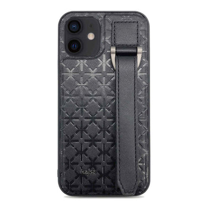 Apple iPhone 12 Kılıf Kajsa Neo Clasic Serisi Mono K Strap Kapak - Görsel 6