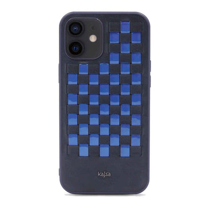 Apple iPhone 12 Kılıf Kajsa Preppie Serisi Spotlight Woven Kapak - Görsel 3